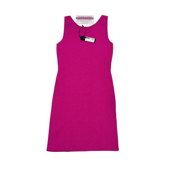 NWT Versace Mini Tank Dress IT 42 US 6 Medusa Knit Stretch Pink Fuchsia $1,500 - Picture 2 of 9
